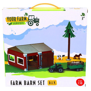 Agrotoys - Agrotoys Boerderij met tractor en dieren schaal 1:50