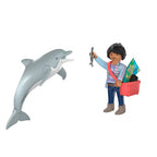 Playmobil - animals & friends dierentuin dolfijn en bezoeker - 72091