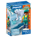 Playmobil animals friends dierentuin ijsbeer en dierenverzorger - 72090