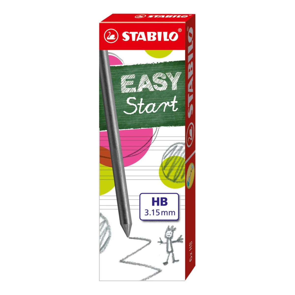 Stabilo vullingen voor vulpotlood e.ergo 3,15mm 6 stuks<br>