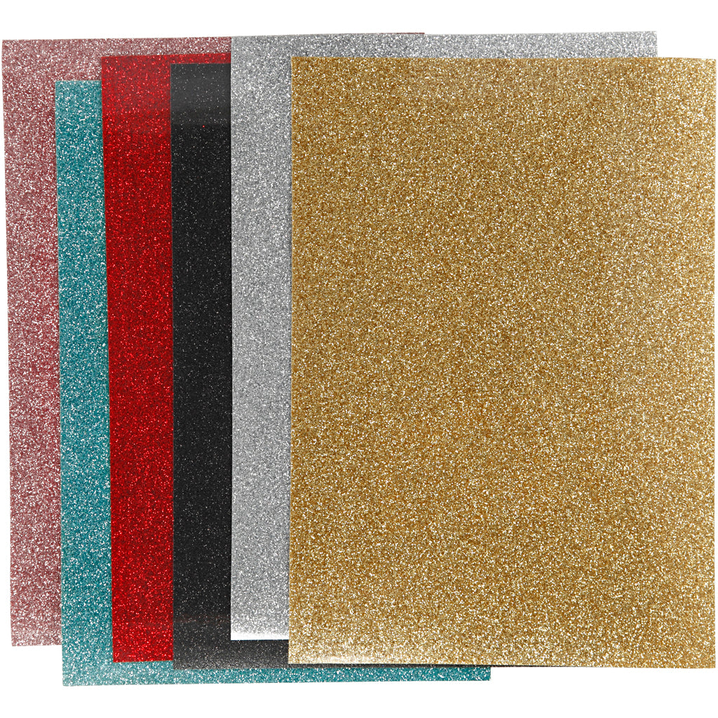 Creativ Company - Creativ Company Https://www.cchobby.nl/opstrijkfolie-vel-148x210-mm-glitter-diverse-kleuren-6-vel-1-doos