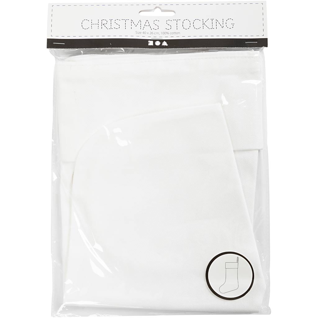 Creativ Company - Creativ Company Https://www.cchobby.nl/kerstsok-h-40-cm-b-26-cm-210-gr-wit-1-stuk