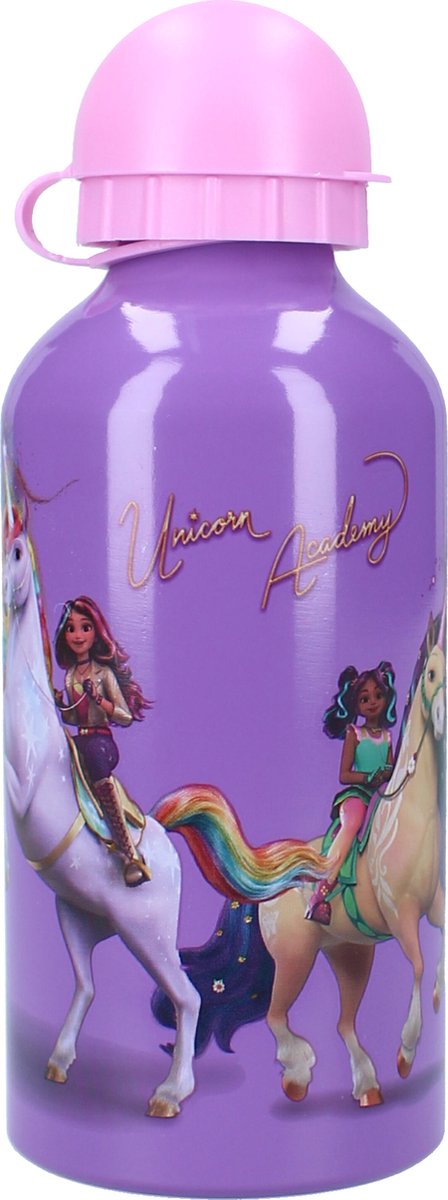 Vadobag unicorn academy - schoolbeker en drinkfles - paars - 500ml