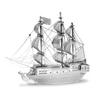 Eureka metal earth pirate ship black pearl zilver editie