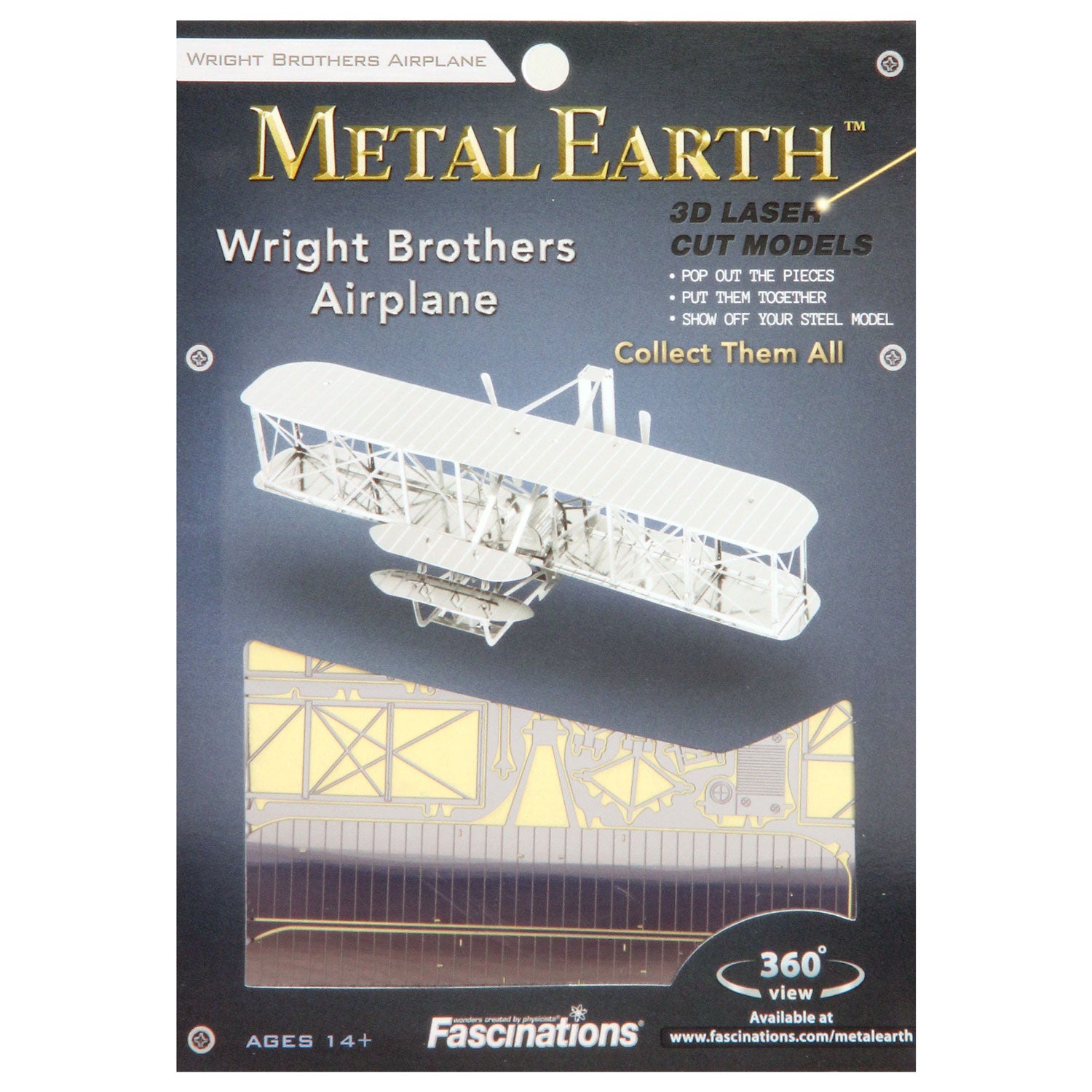 Eureka metal earth wright brothers airplane