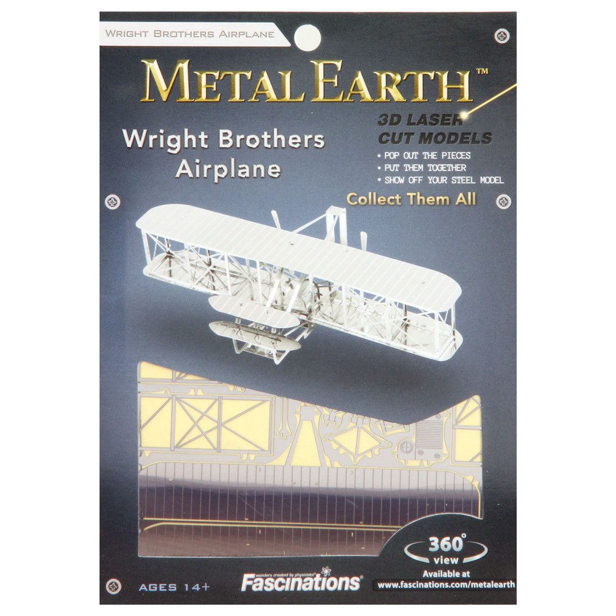 Eureka metal earth wright brothers airplane