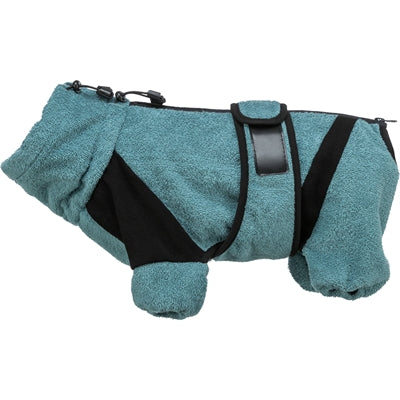 Trixie - badjas / huisoverall badstof petrol