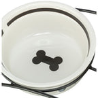 Trixie - voerbak hond food keramiek wit / zwart