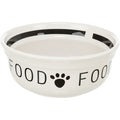 Trixie - voerbak hond food keramiek wit / zwart