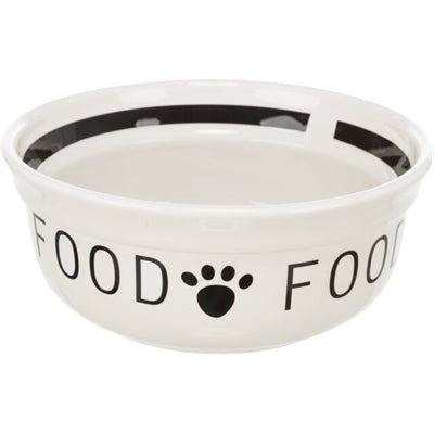 Trixie - voerbak hond food keramiek wit / zwart