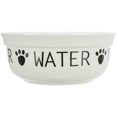 Trixie - drinkbak hond water keramiek wit / zwart