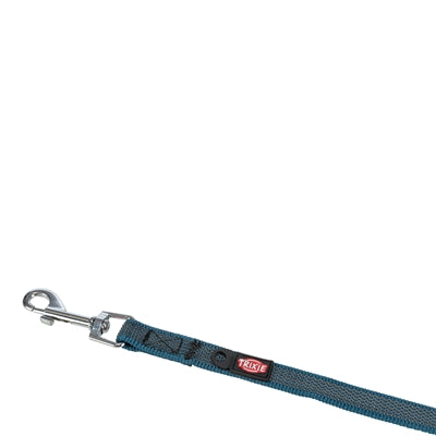 Trixie - hondenriem sleeplijn met rubber anti slip petrol blauw