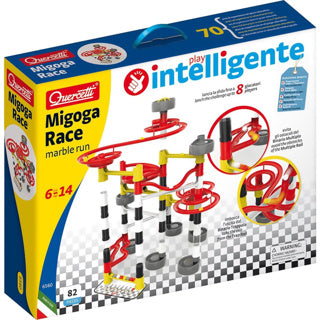 Quercetti - migoga race knikkerbaan - 80-delige set voor jongens - 6-12 jaar