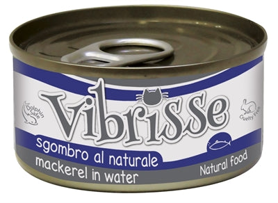 Vibrisse cat makreel - natvoer rijk aan vocht - 24x70 gr, zonder kunstmatige toevoegingen