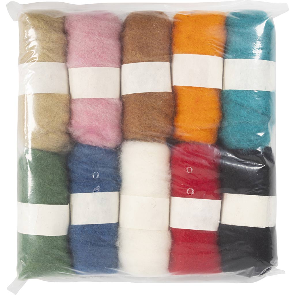 Creativ Company - Creativ Company Https://www.cchobby.nl/gekaarde-wol-diverse-kleuren-10x25-gr-1-doos