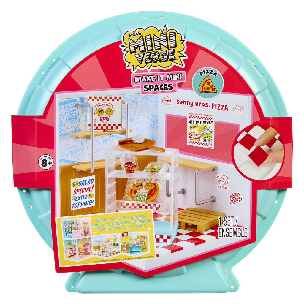 Miniverse ™ make it mini spaces™ pizzawinkel - knutselset - bouwpakket- maak je eigen mini pizzeria