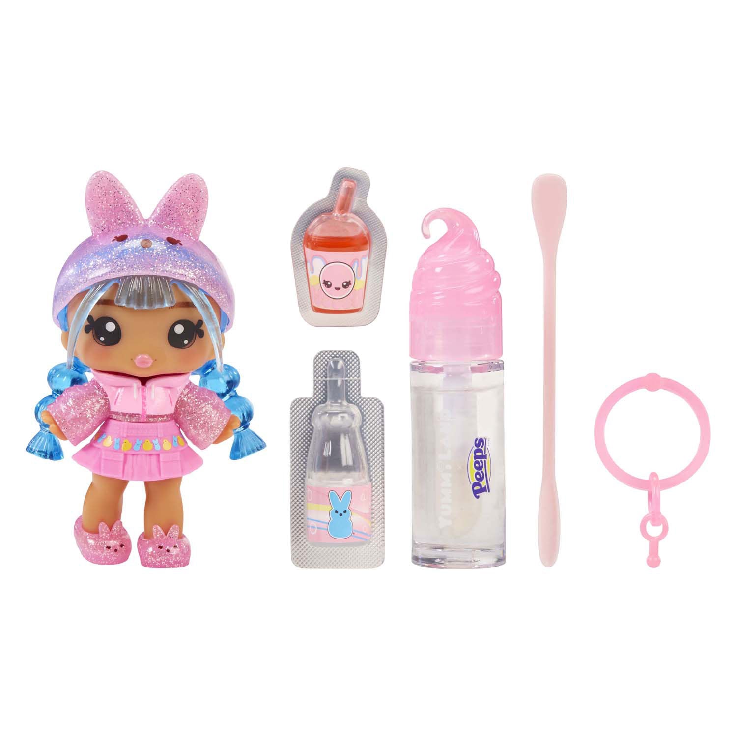 Mga entertainment yummiland pop - easter marsha peeps roze met lipgloss set