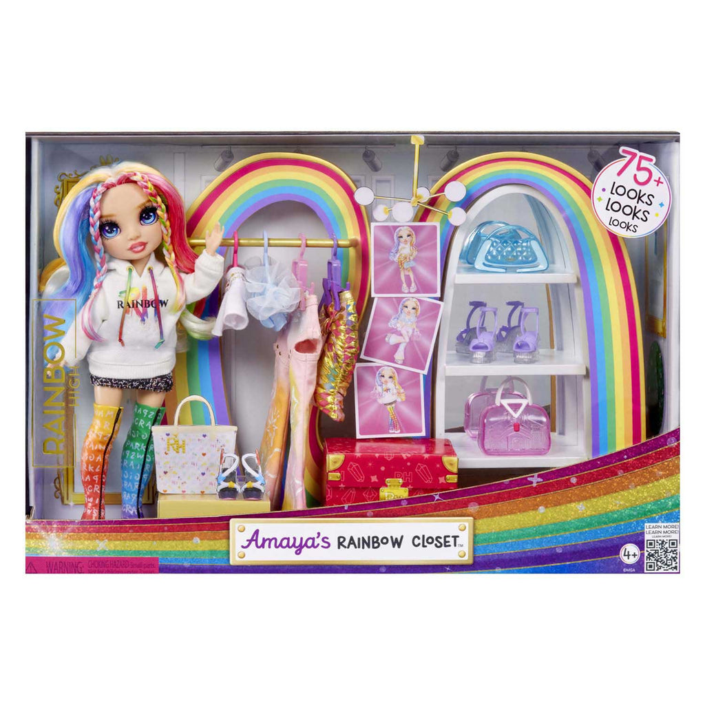Rainbow high - amaya's rainbow closet playset - kleurrijke opbergoplossing