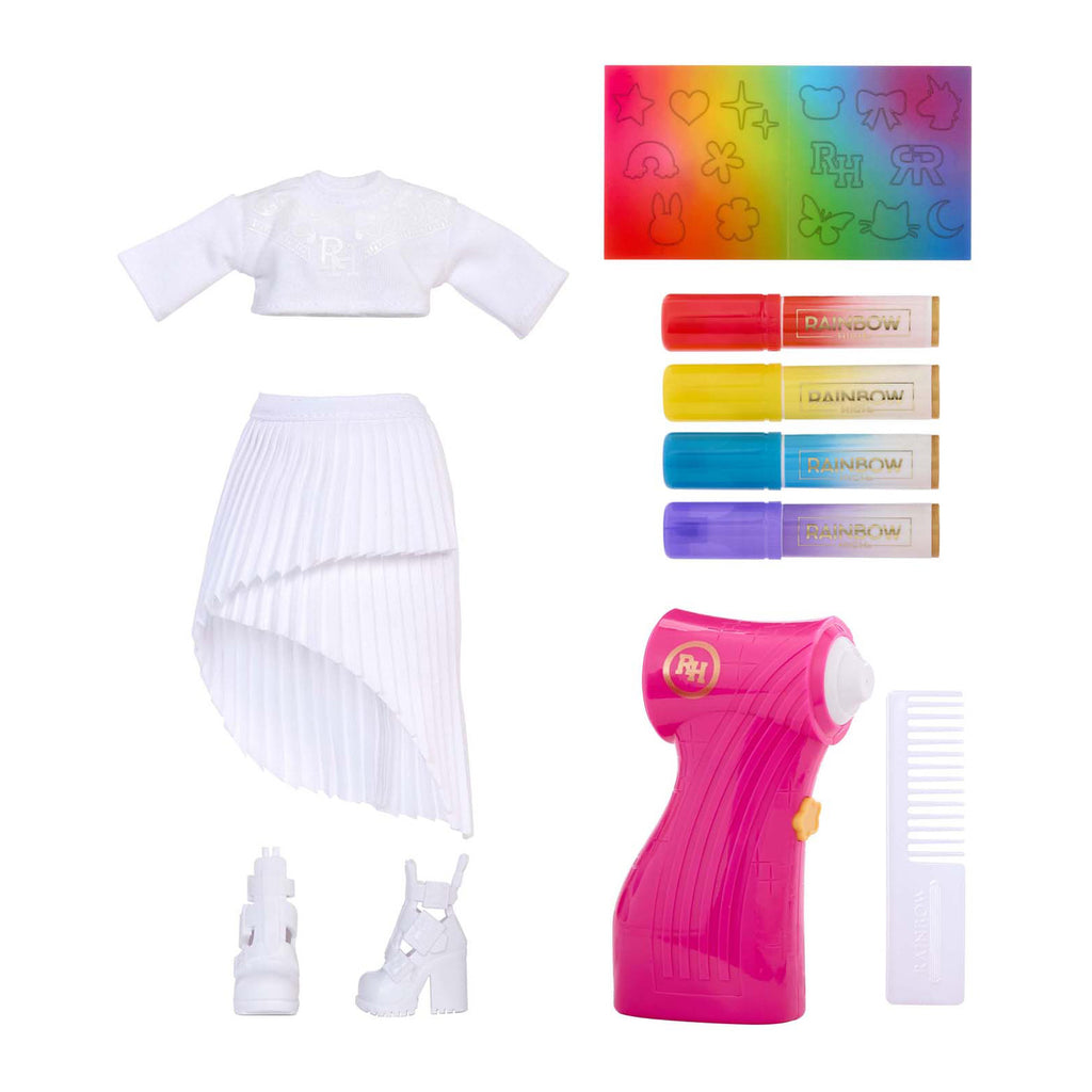 Rainbow High - Rainbow High air brush & create-modepoppen - paarse ogen