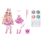 Rainbow high shimmers met slijm-modepop - bella (roze)