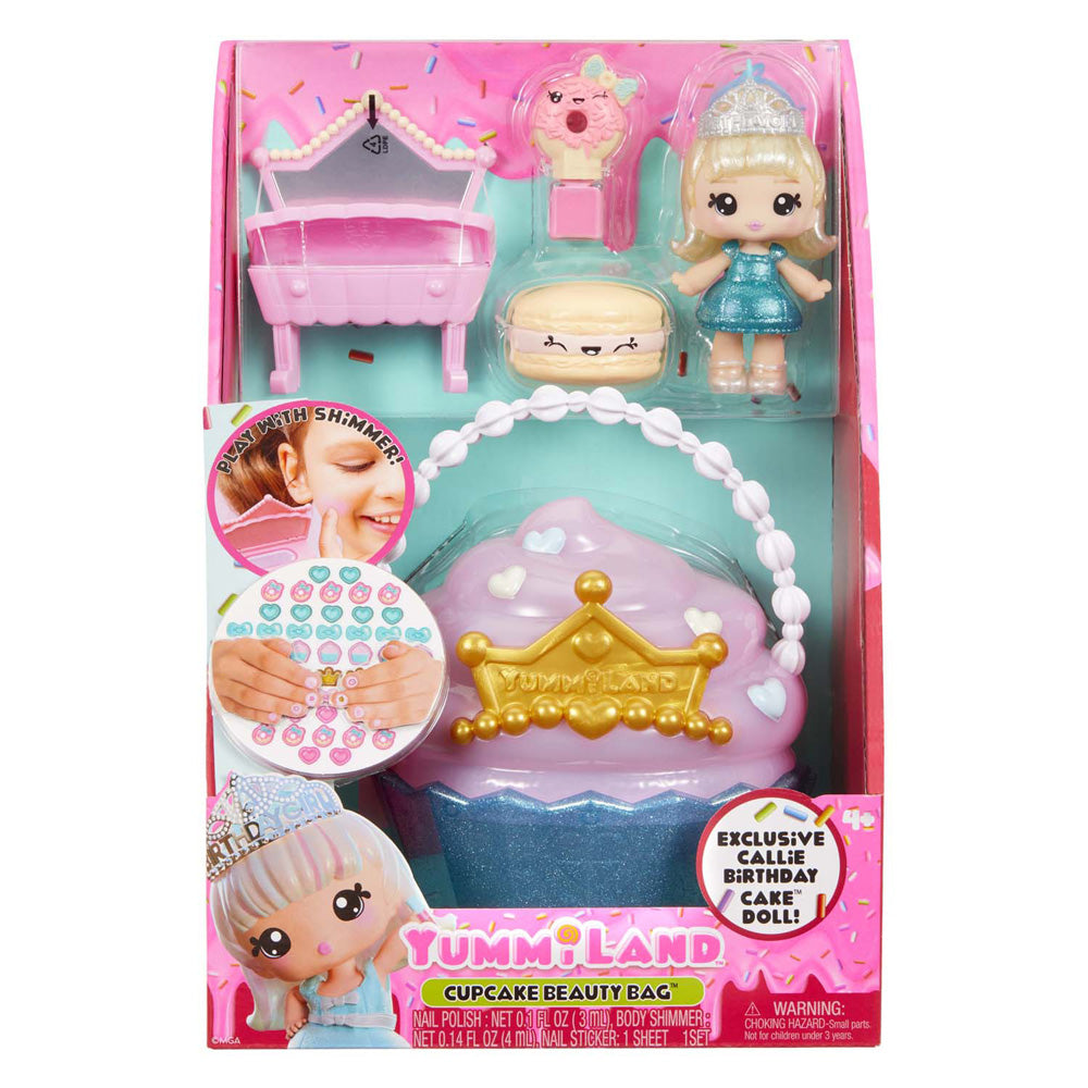 Mga entertainment beauty bag speelset en lipgloss pop - cupcake