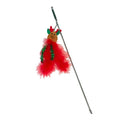 Happy pet kattenhengel sparkle rendier met veren