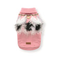 Croci - hondentrui met veren roze / wit