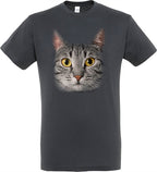 T-shirt grijze kat grijs
