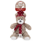Rosewood brie beer met muts en sjaal rood