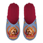 Pantoffel labradoodle lila rood