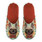 pantoffel french bulldog franse bulldog oranje