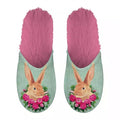 Pantoffel konijn groen roze