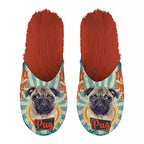 Pantoffel pug mopshond oranje