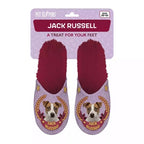 Pantoffel jack russel roze fuchsia