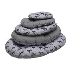 Rosewood - hondenkussen all seasons ovaal hondenprint / grijs