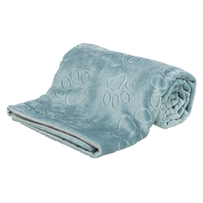 Trixie - hondendeken barry softpluche blauw / grijs