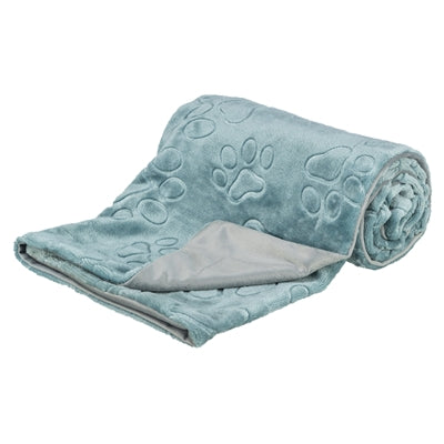 Trixie - hondendeken barry softpluche blauw / grijs
