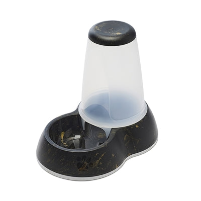 Savic - Savic voerdispencer loop marble zwart / goud