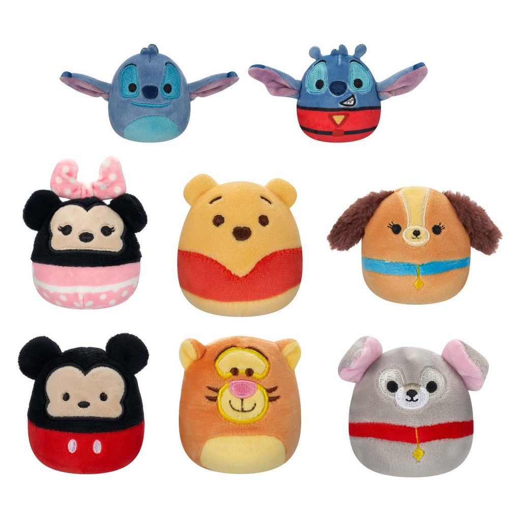 Squishmallows knuffel pluche - verrassing disney karakter - 6,5cm