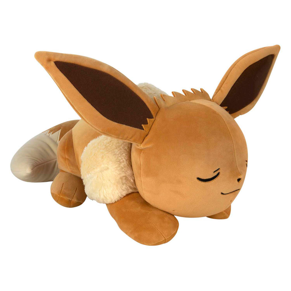 Jazwares pokémon slapende knuffel pluche eevee, 45cm