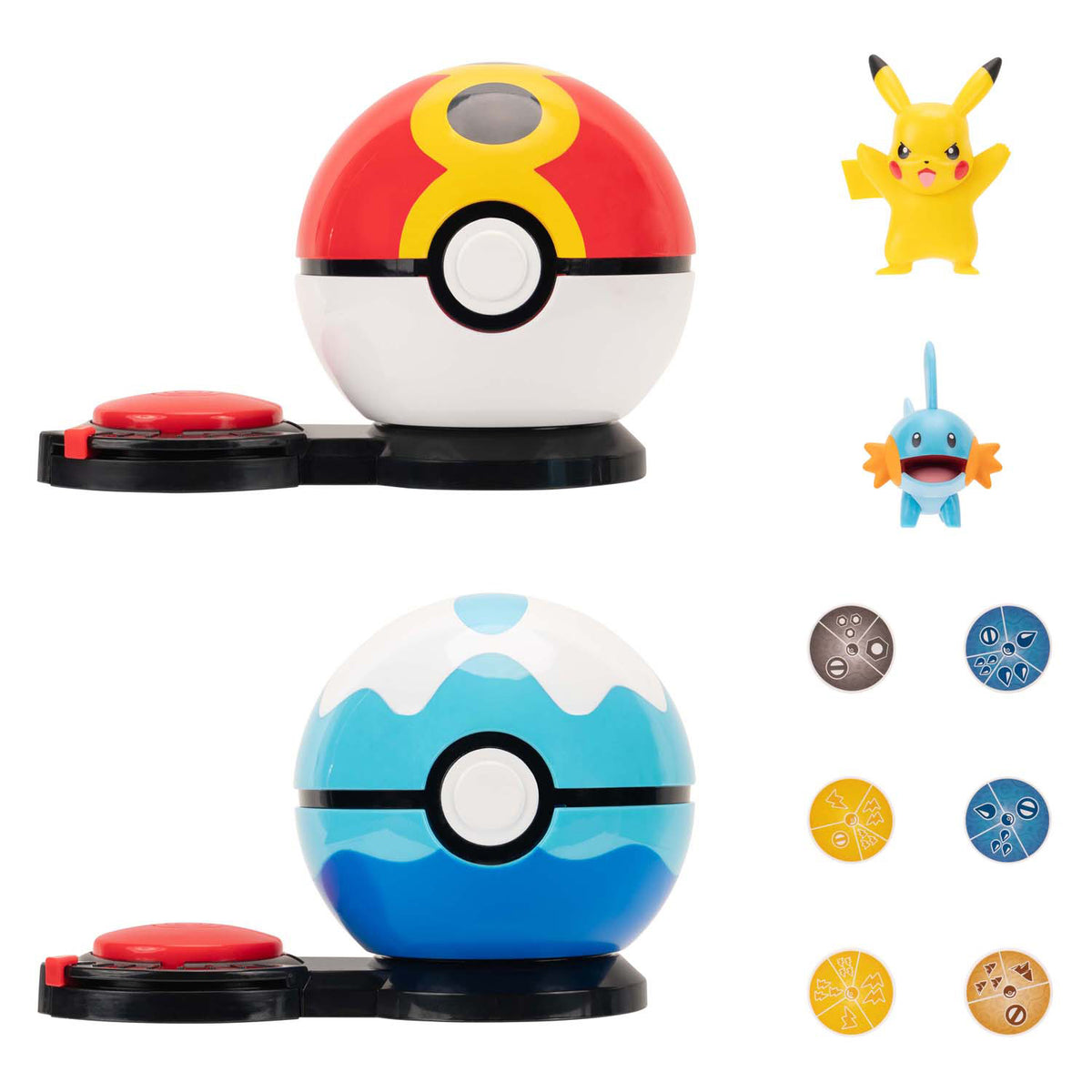 Jazwares - Jazwares Pokemon - surprise attack spel - pikachu en mudkip