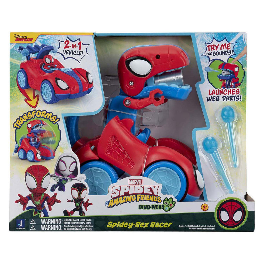 Jazwares spidey and his amazing friends - spidey-rex racer feature vehicle