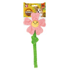 Fofos krinkel bloem roze met touwsteel