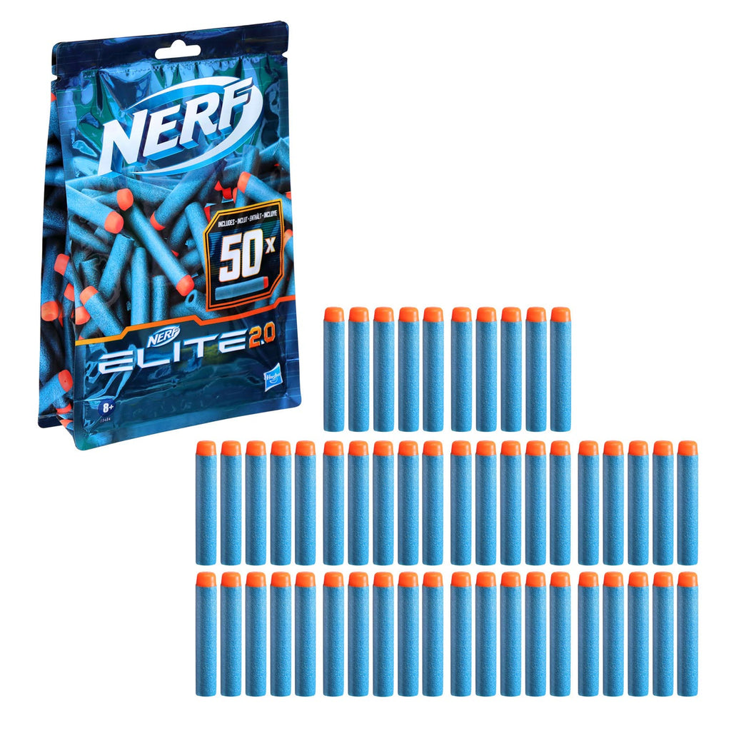 NERF - NERF elite 2.0 refill pack - met 50 officiële elite 2.0 darts - elite pijltjes