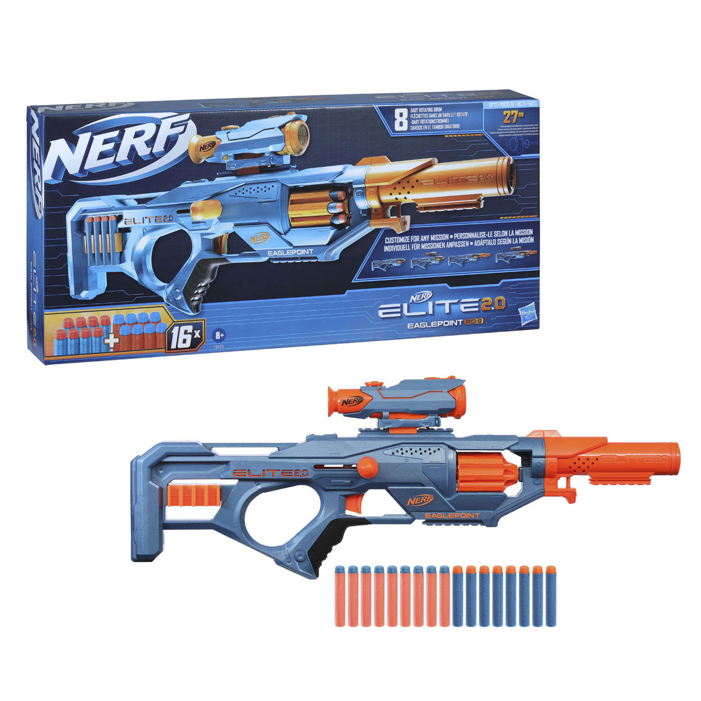 Nerf elite 2.0 rd 8 eaglepoint blaster