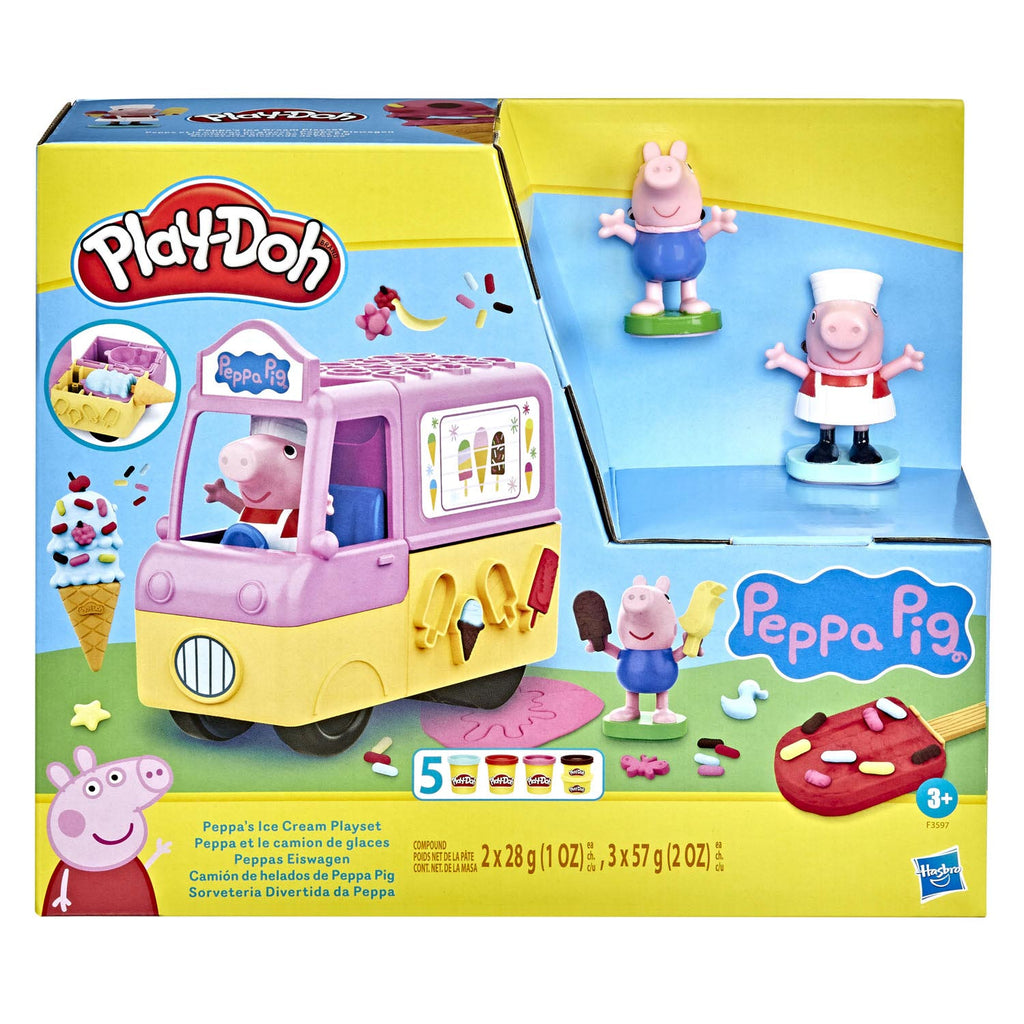 Play-doh peppas ijsjes speelset - boetseerklei - inclusief 5 potjes