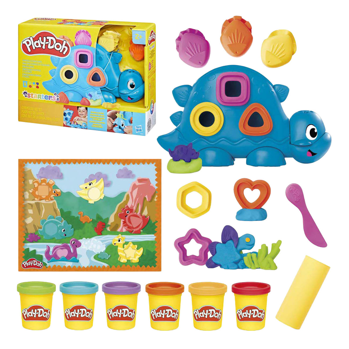 Play-doh vormen en kleuren dino