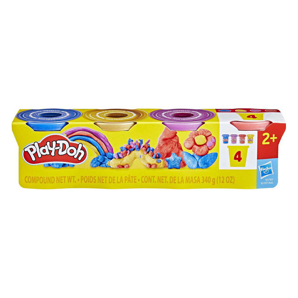 Play-Doh -Doh metallic glans - 4 kleipotjes