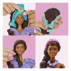Play-doh barbie fashionista-franjes - speelset met pop - boetseerklei