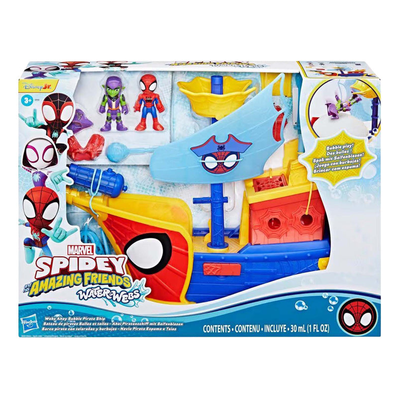 Spidey water-webs ahoy pirantenschip met bubbels - incl. bellenblaas